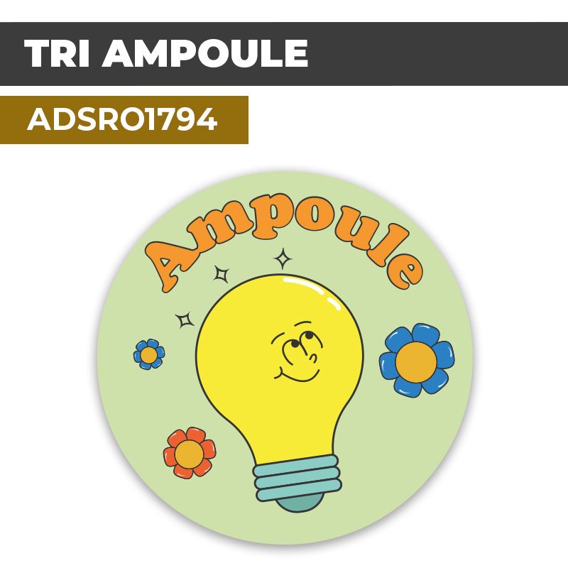 Autocollant TRI AMPOULE | Recyclage et Tri Sélectif