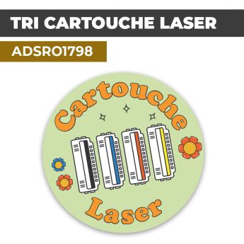 Autocollant TRI CARTOUCHE LASER | Recyclage et Tri Sélectif
