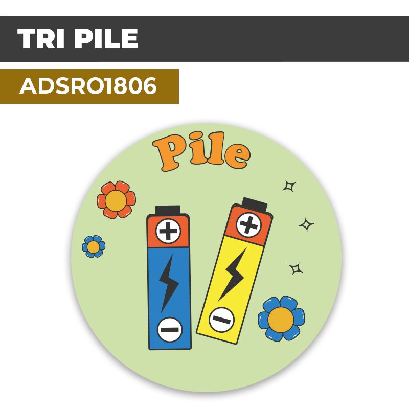 Autocollant TRI PILE | Recyclage et Tri Sélectif