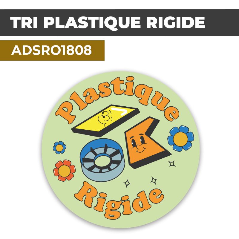 Autocollant TRI PLASTIQUE RIGIDE | Recyclage et Tri Sélectif