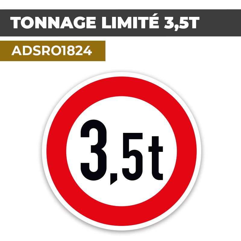 Autocollant TONNAGE LIMITÉ 3,5T | Sécurité Routière