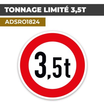 Autocollant TONNAGE LIMITÉ 3,5T | Sécurité Routière