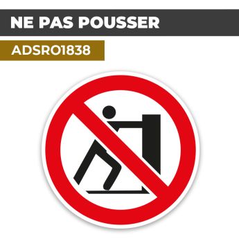 Autocollant NE PAS POUSSER | Interdictions