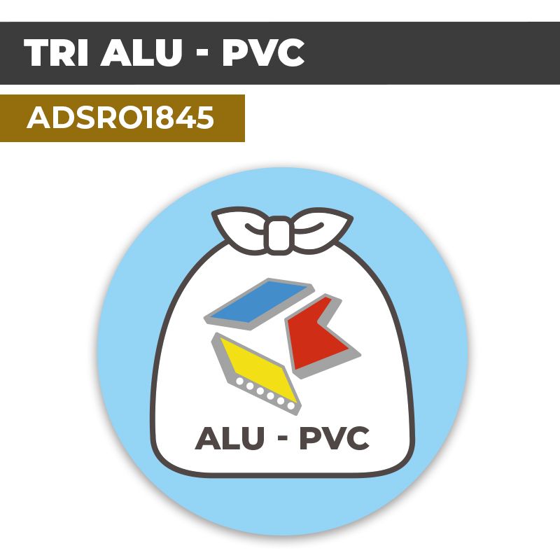 Autocollant TRI ALU PVC | Recyclage et Tri Sélectif