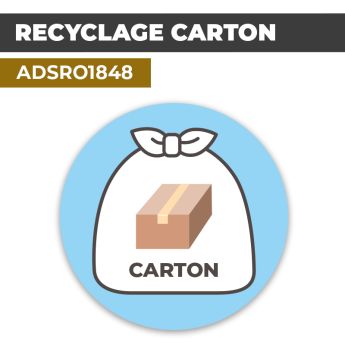 Autocollant RECYCLAGE CARTON | Recyclage et Tri Sélectif