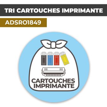 Autocollant TRI CARTOUCHES IMPRIMANTE | Recyclage et Tri Sélectif