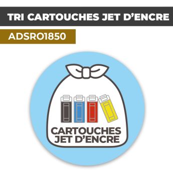 Autocollant TRI CARTOUCHES JET D'ENCRE | Recyclage et Tri Sélectif