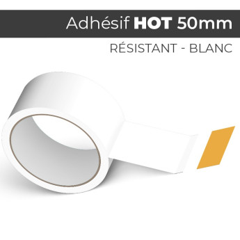 HOT Blanc 50mm - Ruban Adhésif Colle Hotmelt