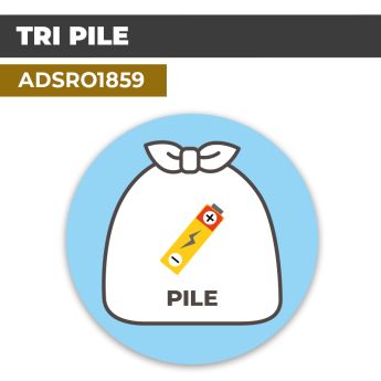 Autocollant TRI PILE | Recyclage et Tri Sélectif