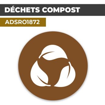 Autocollant DÉCHETS COMPOST | Déchets et Poubelles