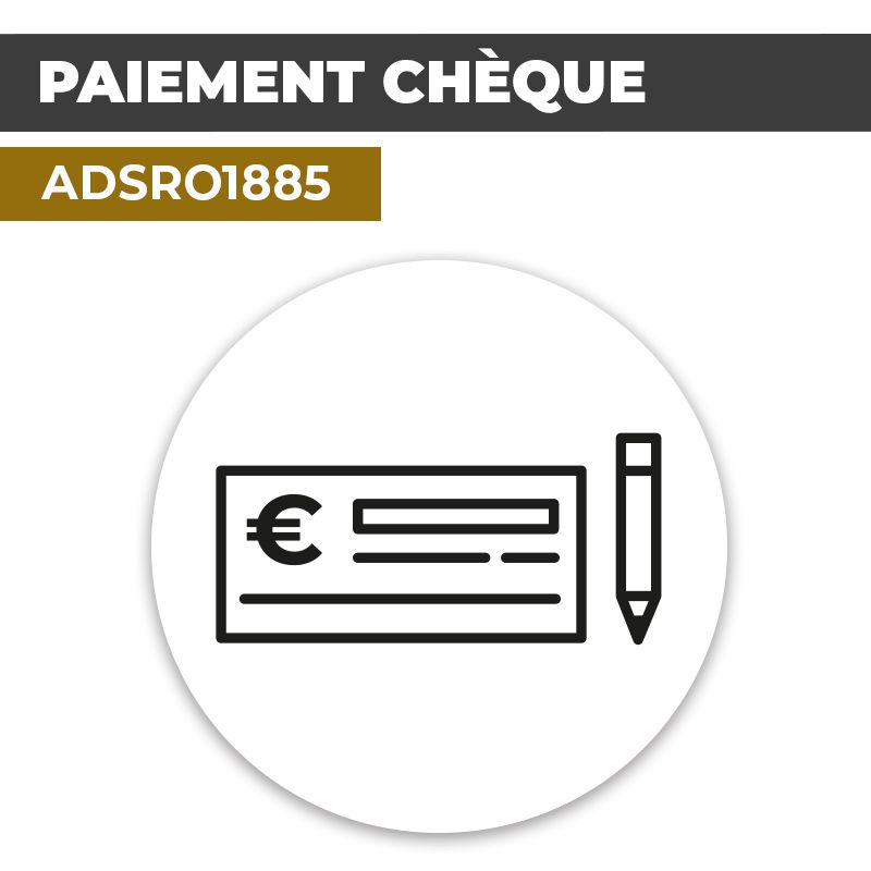 Autocollant PAIEMENT CHÈQUE | Moyens de paiement