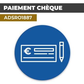 Autocollant PAIEMENT CHÈQUE | Moyens de paiement