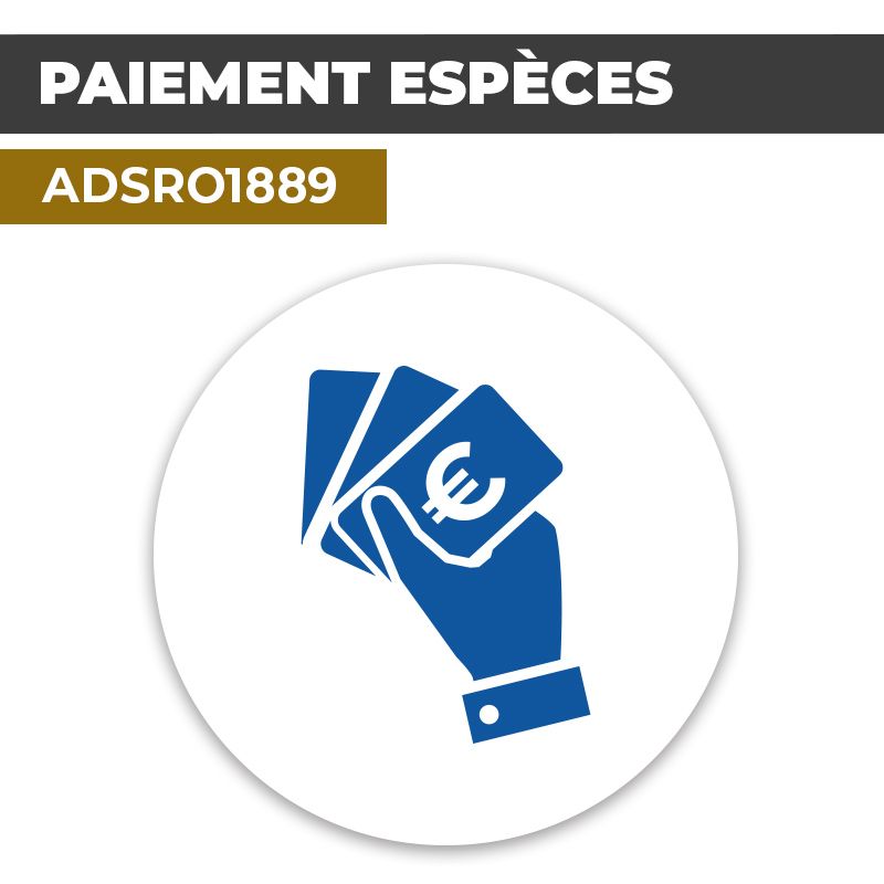 Autocollant PAIEMENT ESPÈCES | Moyens de paiement