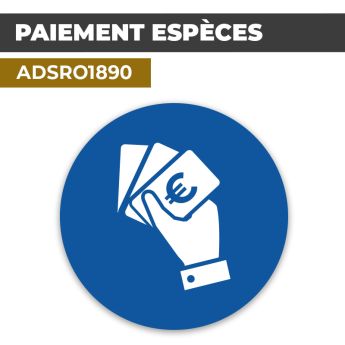 Autocollant PAIEMENT ESPÈCES | Moyens de paiement