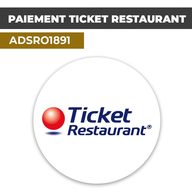 Autocollant PAIEMENT TICKET RESTAURANT | Moyens de paiement