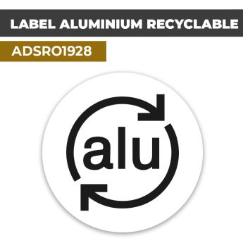 Autocollant LABEL ALUMINIUM RECYCLABLE | Certifications et Labels