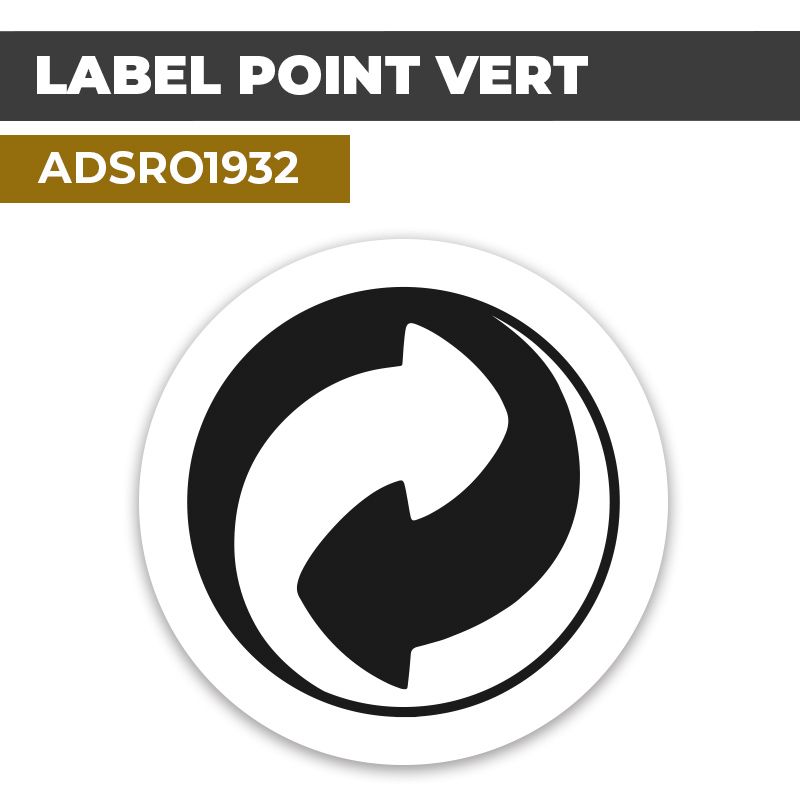 Autocollant LABEL POINT VERT | Certifications et Labels