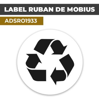 Autocollant LABEL RUBAN DE MÖBIUS | Certifications et Labels
