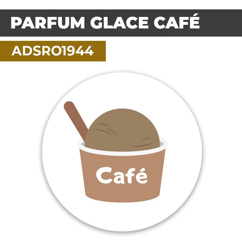 Autocollant PARFUM GLACE CAFÉ | Présentation de produits de restauration