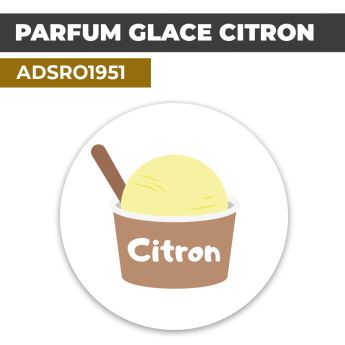 Autocollant PARFUM GLACE CITRON | Présentation de produits de restauration