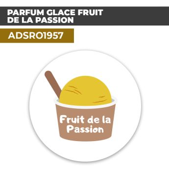 Autocollant PARFUM GLACE FRUIT DE LA PASSION | Présentation de produits de restauration