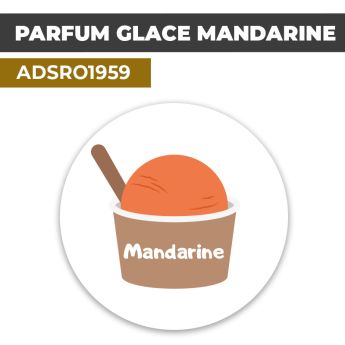Autocollant PARFUM GLACE MANDARINE | Présentation de produits de restauration
