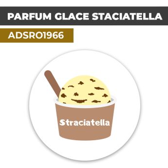 Autocollant PARFUM GLACE STRACIATELLA | Présentation de produits de restauration