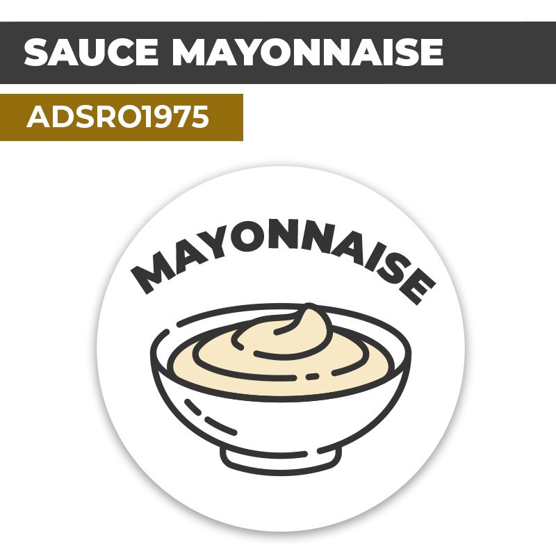 Autocollant SAUCE MAYONNAISE | Présentation de produits de restauration