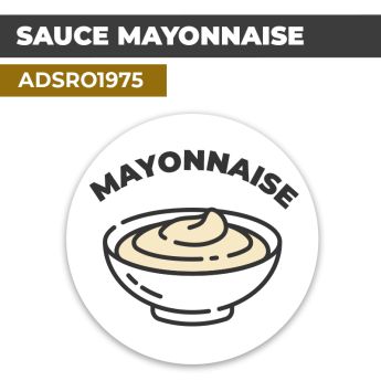Autocollant SAUCE MAYONNAISE | Présentation de produits de restauration