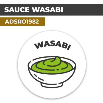Autocollant SAUCE WASABI | Présentation de produits de restauration
