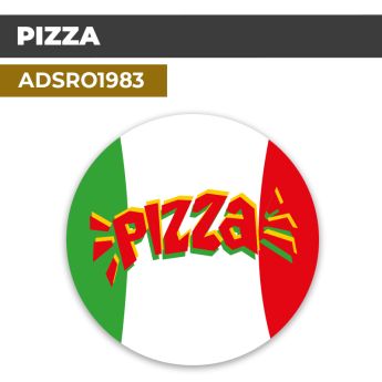 Autocollant PIZZA | Présentation de produits de restauration