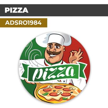 Autocollant PIZZA | Présentation de produits de restauration