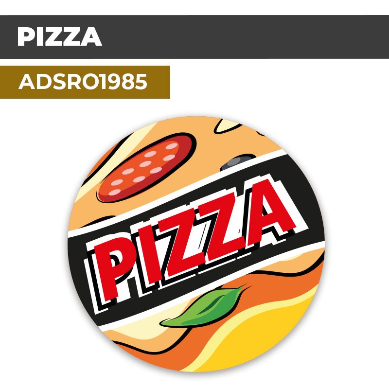 Autocollant PIZZA | Présentation de produits de restauration