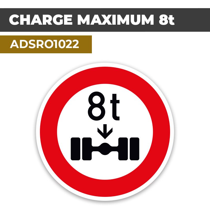 Autocollant | POIDS MAXIMUM 8t | Format Rond