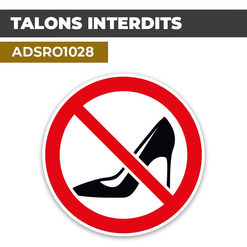 Autocollant | TALONS INTERDITS | Format Rond