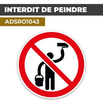 Autocollant | PEINTURE INTERDITE | Format Rond
