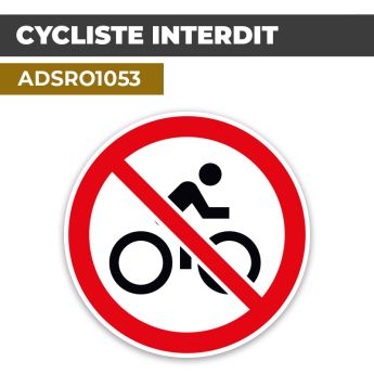 Autocollant | VELO INTERDIT | Format Rond
