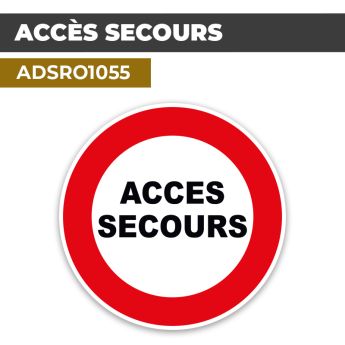 Signal tique ACCES SECOURS Autocollant Imprim WIKOM