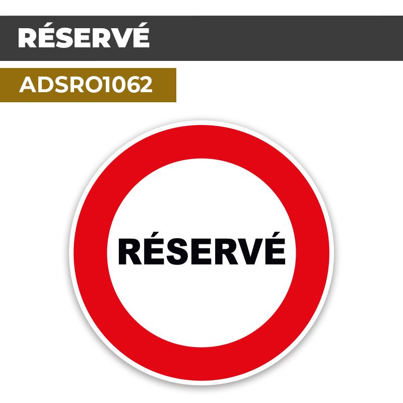 Autocollant | RESERVE | Format Rond