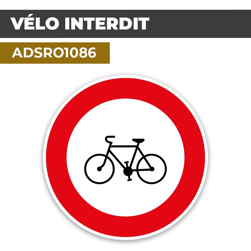 Autocollant | VELOS INTERDITS | Format Rond