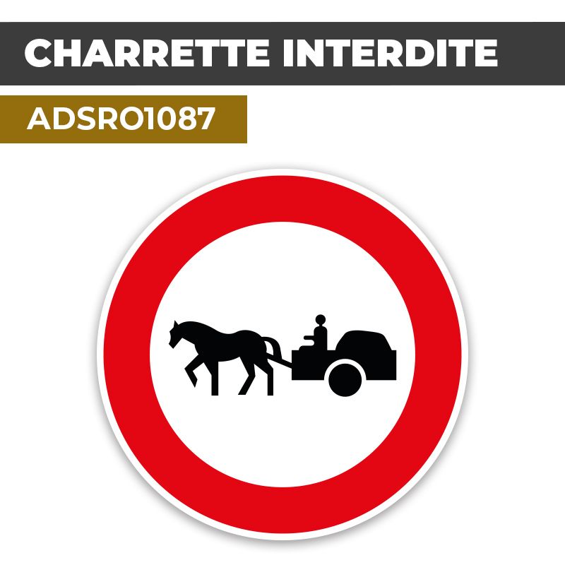 Autocollant | INTERDIT VÉHICULES ANIMAL | Format Rond