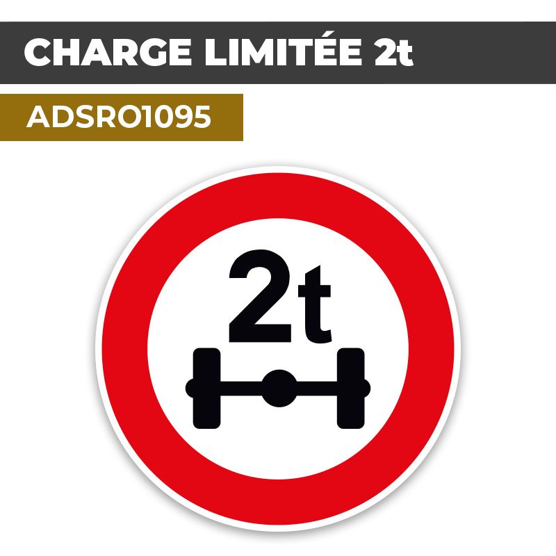 Autocollant | POIDS LIMITÉ 2t | Format Rond