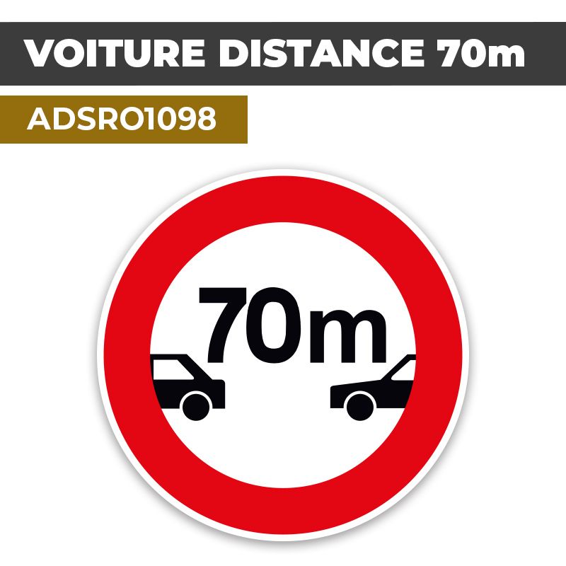 Autocollant | DISTANCE 70m | Format Rond