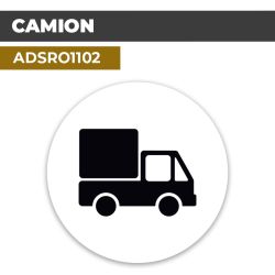 Autocollant | CAMION Fond Blanc | Format Rond