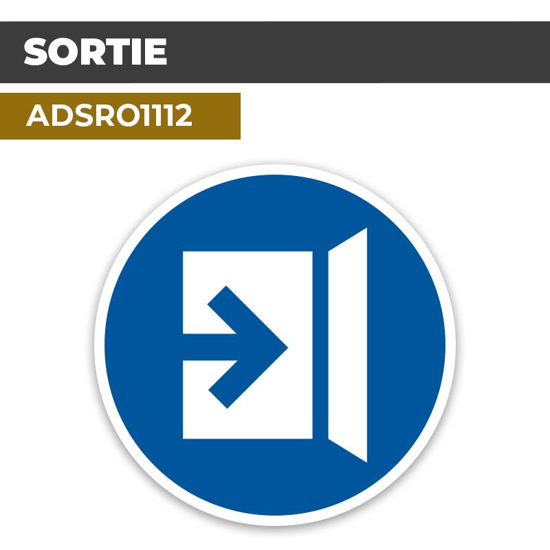 Autocollant | SORTIE | Format Rond