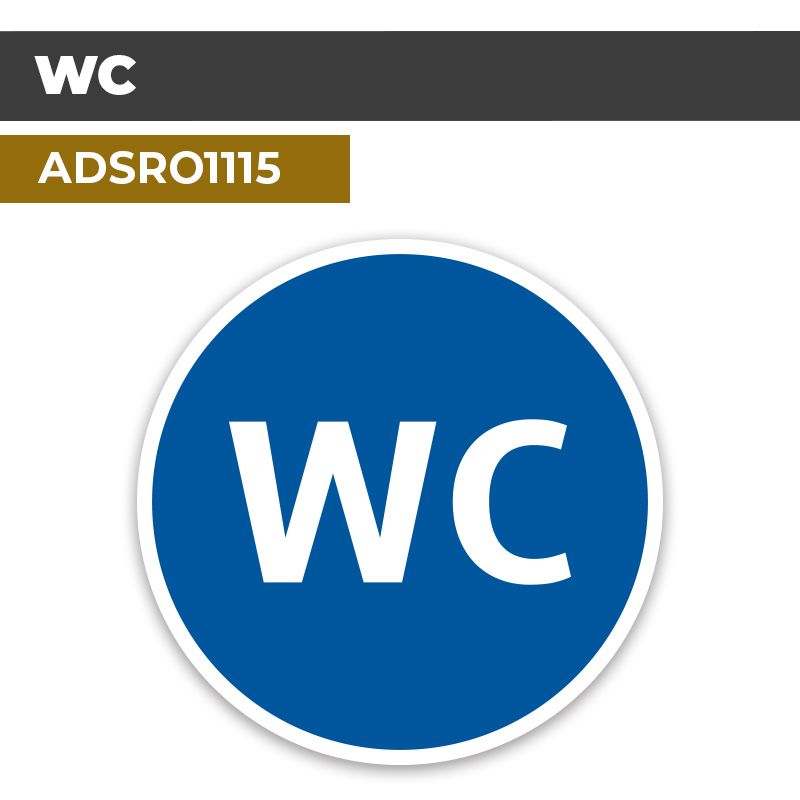 Autocollant | WC SANITAIRE | Format Rond