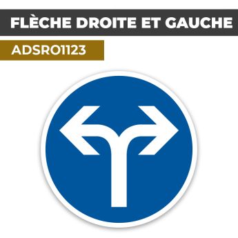 Autocollant | FLÈCHES GAUCHE ET DROITE | Format Rond