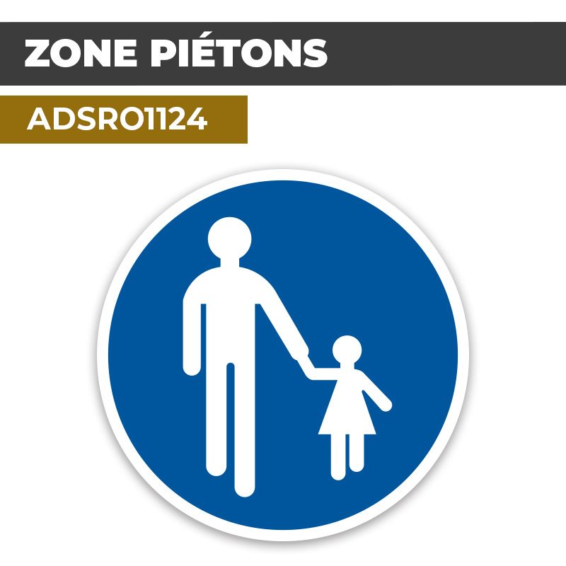 Autocollant | ZONE PIÉTONS | Format Rond