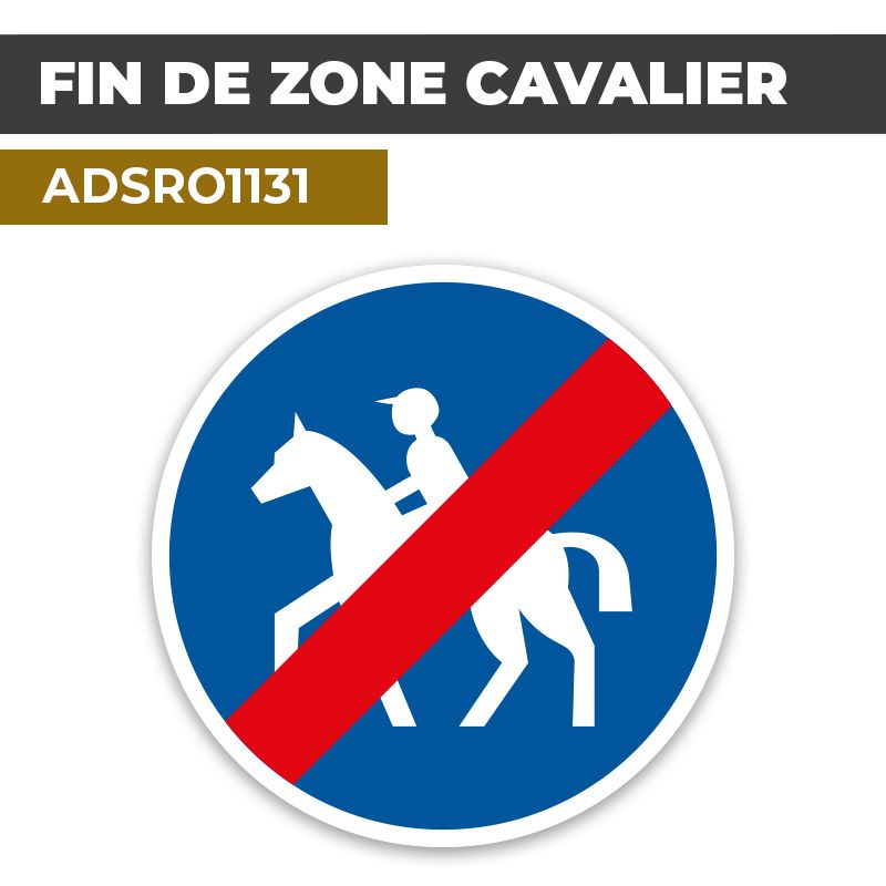 Autocollant | FIN ZONE CAVALIERS | Format Rond