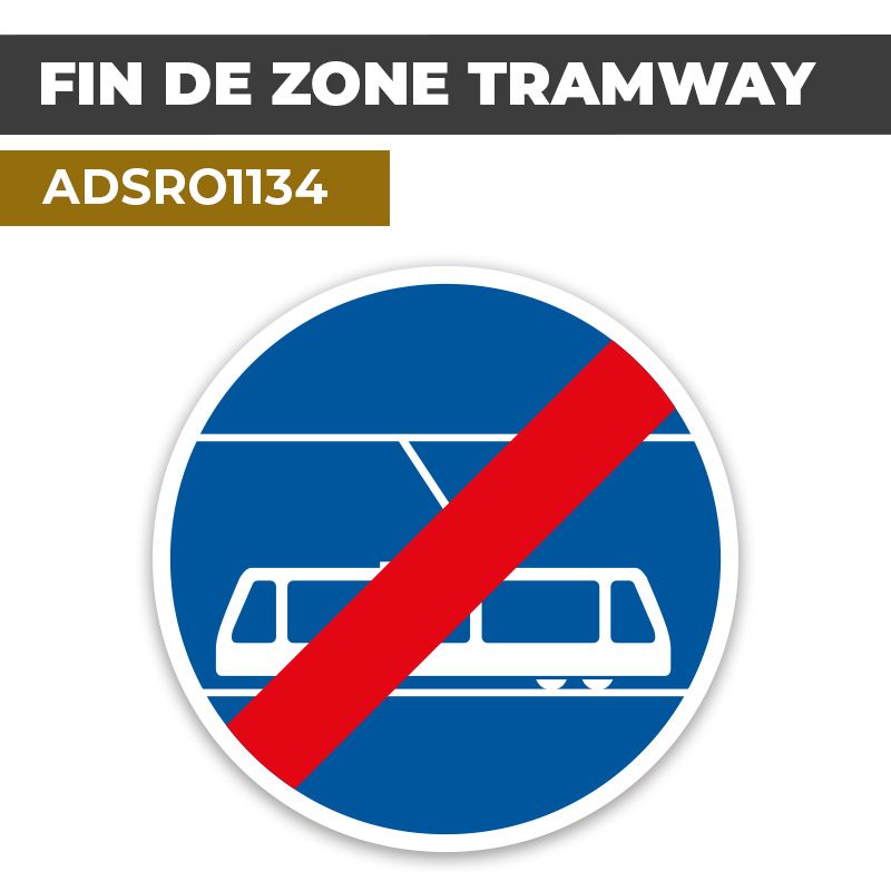 Autocollant | FIN ZONE TRAMWAYS | Format Rond